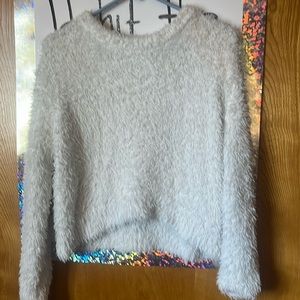 Fluffy White Sweater